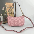 COACH Teri Shoulder Bag Signature Canvas Gold/Powder Pink CAL51 New