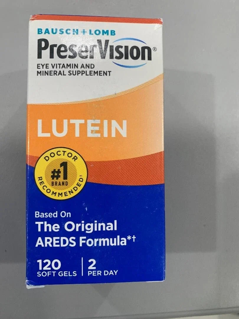 Bausch + Lomb PreserVision AREDS Lutein Eye Vitamin & Mineral Supplement 120 Softgels