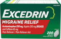 Excedrin Migraine Relief Caplets 200 Count | Headache & Migraine Pain Relief